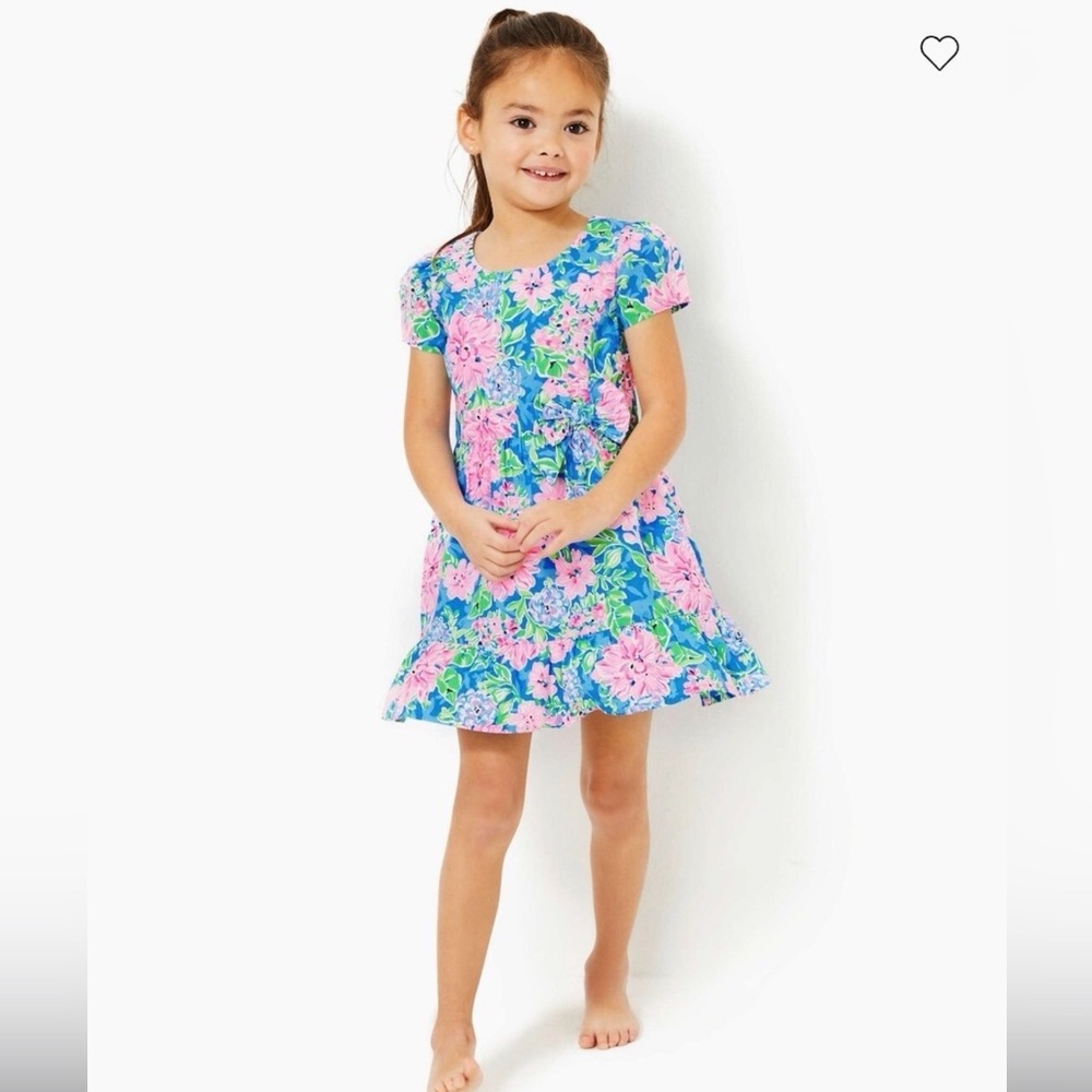 Lilly Pulitzer Girls Alexander Dress In Spring In Your Step - Size 6
